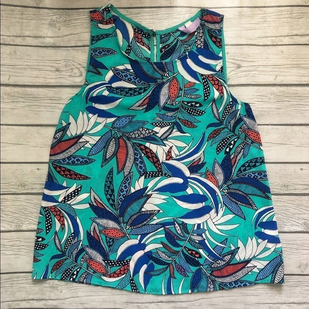 Francesca’s printed top-blue/green-size medium